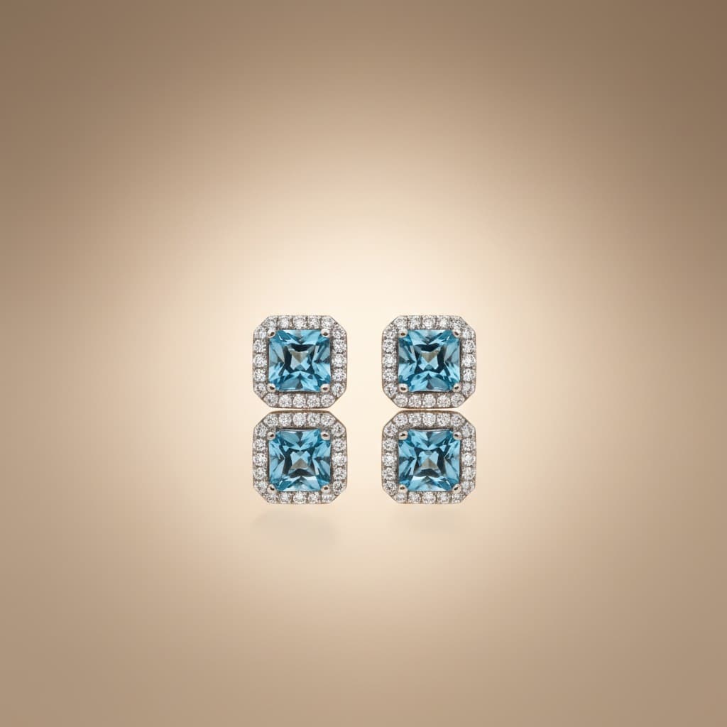 Aqua Marine Earrings