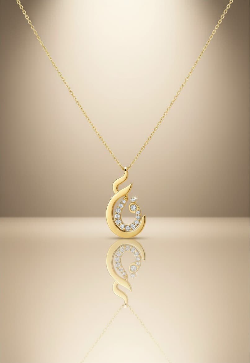 Diamond Encrusted Necklace Detail