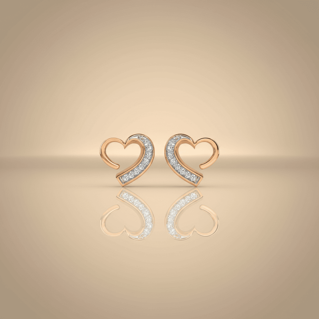 Heart Shaped Silver Earrings