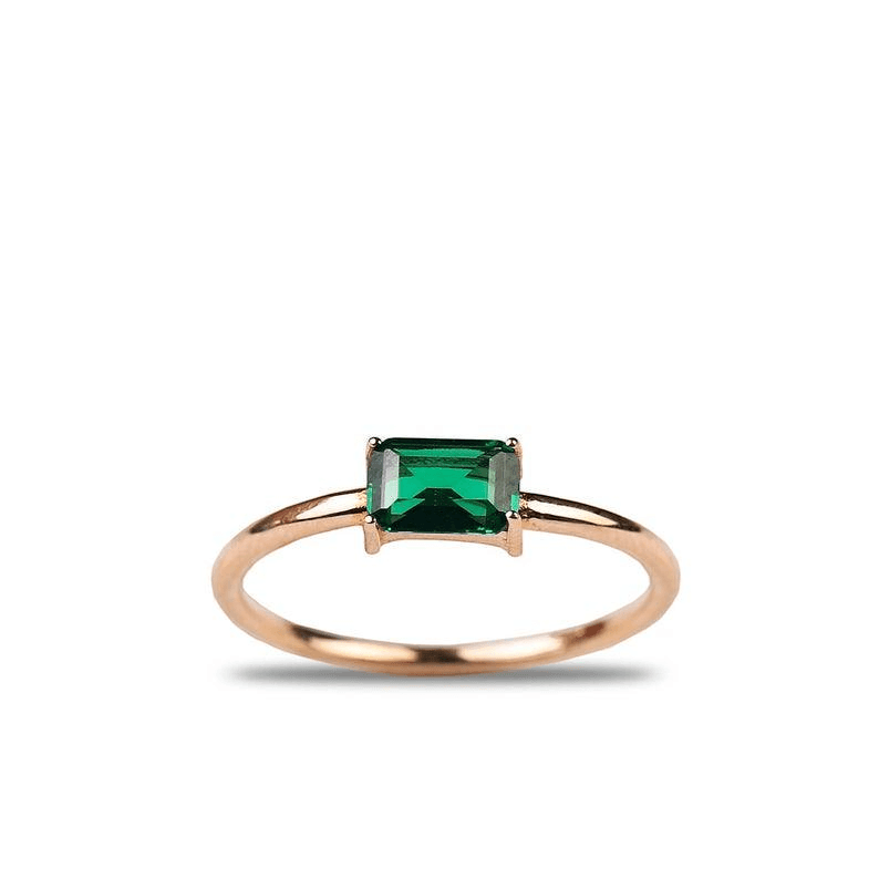 Minimalist Emerald Ring